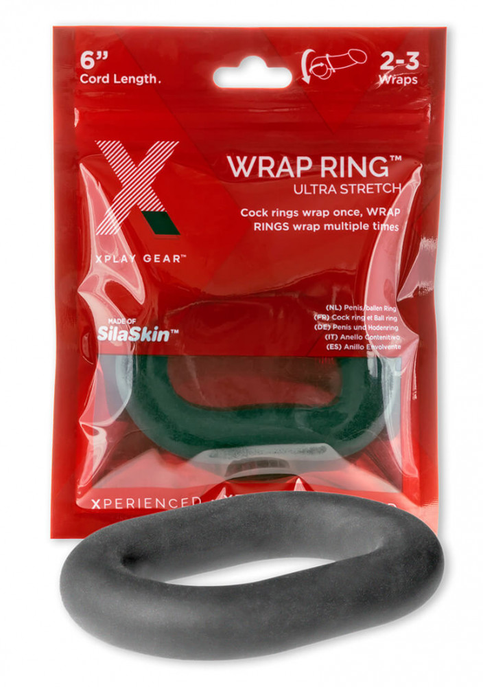 Perfect Fit Ultra Wrap 6 - kroužek na penis - černý (15 cm)