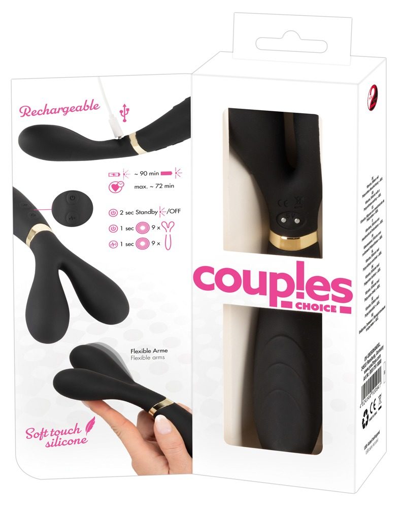 Coup!es Choice 3 Motors Vibrator Black