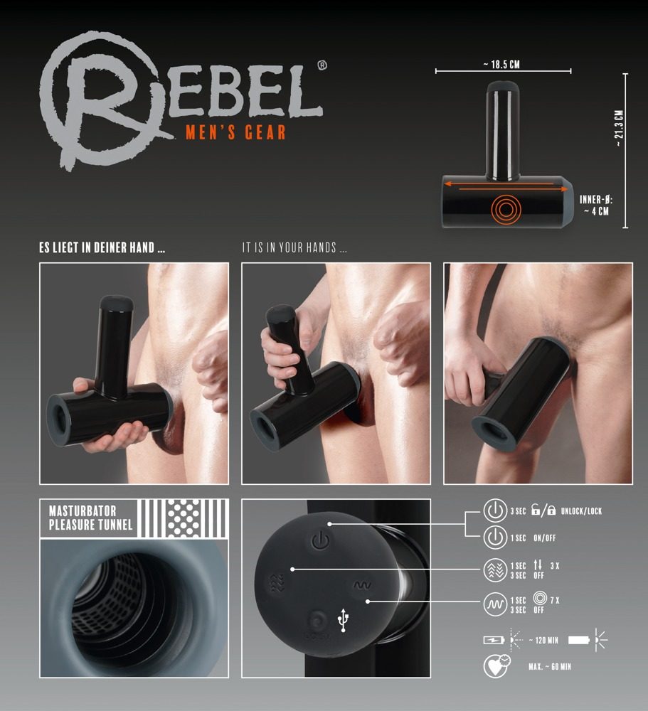 Rebel Masturbator with 2 Functions