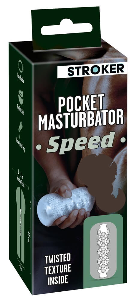 STROKER Speed - umělá pánská masturbátor (průhledný)