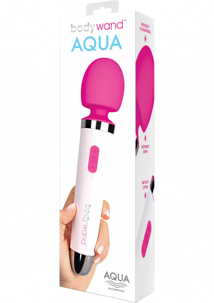 Bodywand Aqua Wand - vodotěsný masážní vibrátor (bílý-růžový)