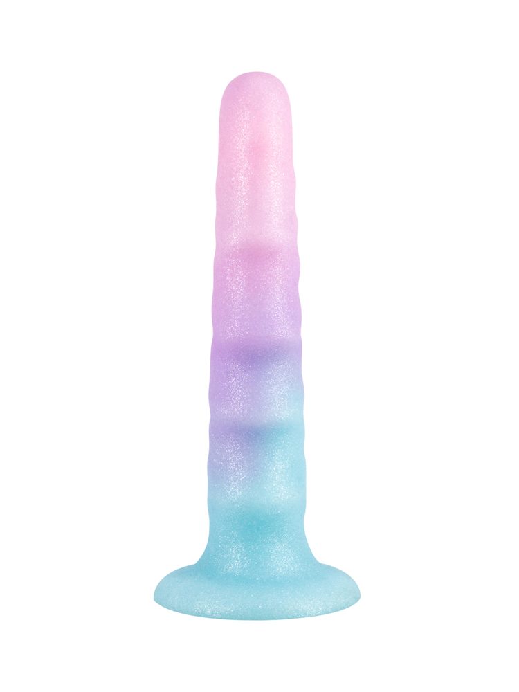 Lola Flow Unicorn silikonové dildo s vroubky 17 cm