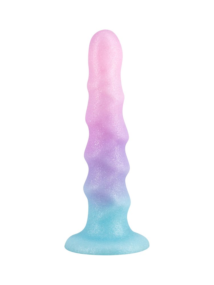 Lola Flow Unicorn silikonové dildo s vroubky 17 cm