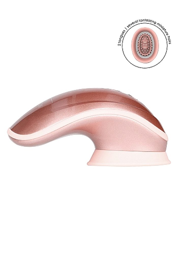 Shots Innovation Twitch Hands-Free Suction & Vibration Toy RoseGold