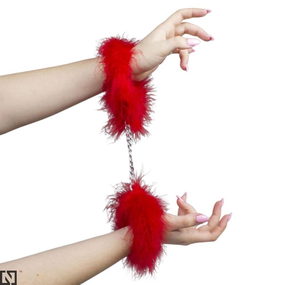 Secret Play Red Marabou Handcuffs