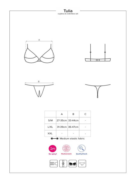 Obsessive Tulia cupless - original L - XL