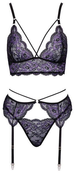Cottelli Lorae Set s květinovou krajkou - XL