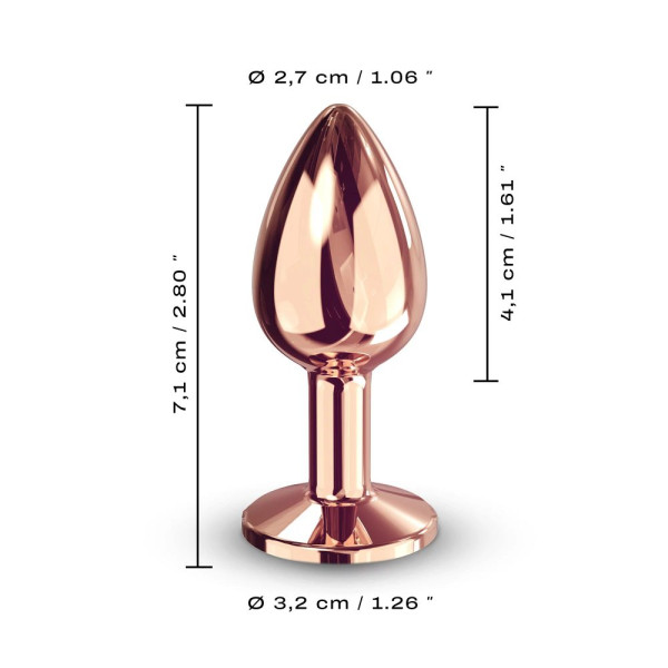 Dorcel Diamond Plug S - malý anální šperk z růžového zlata