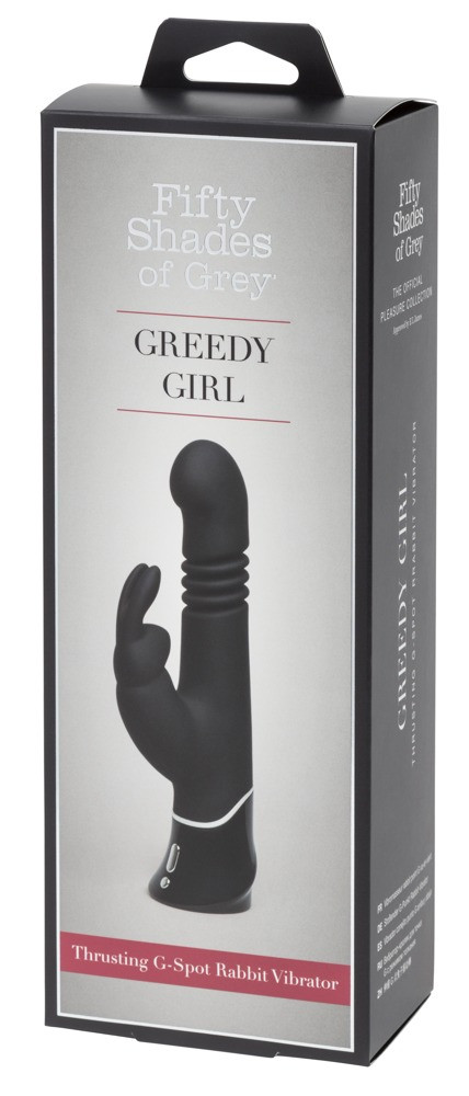 Padesát odstínů šedé Greedy Girl - nabíjecí vibrátor s posuvem (černý)