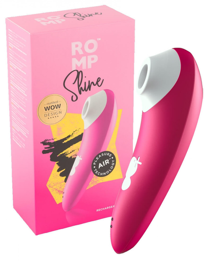 ROMP Shine - nabíjecí, vodotěsný stimulátor klitorisu na bázi vzduchových vln (růžový)
