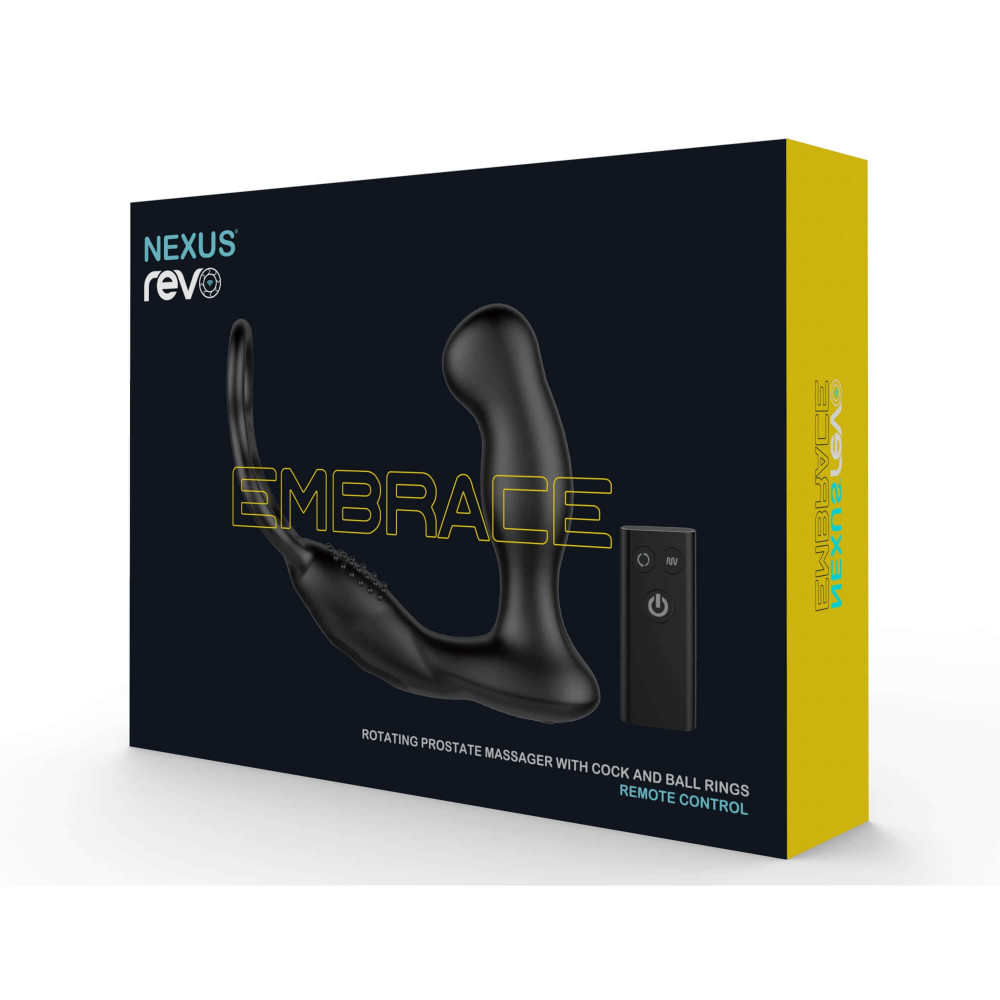 Nexus Revo - rotační, kroužkový prostatický vibrátor (černý)