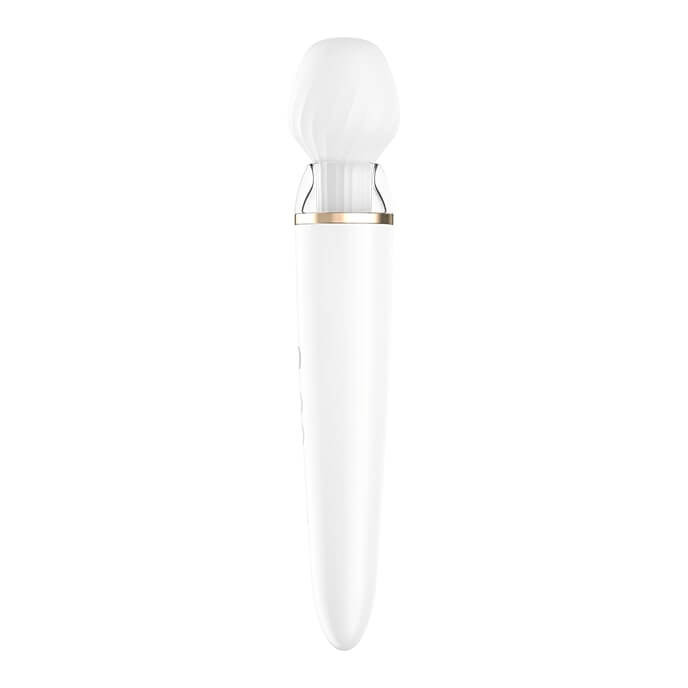Satisfyer Double Wand-er - chytrý vibrační masér (bílý)