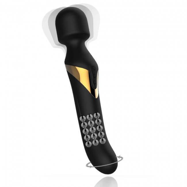Dorcel Dual Orgasms Gold - 2v1 masážní vibrátor (černý)