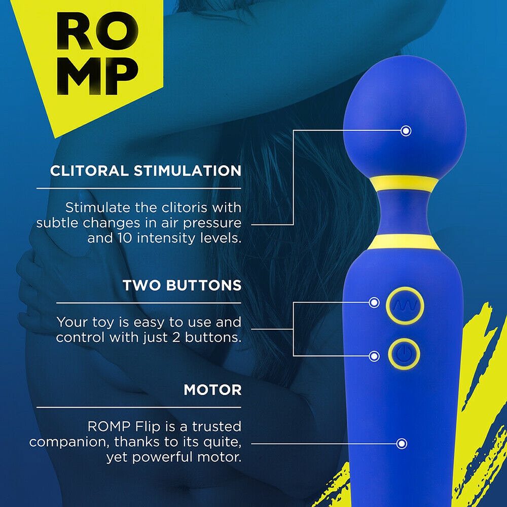 ROMP Flip Wand Massager Blue