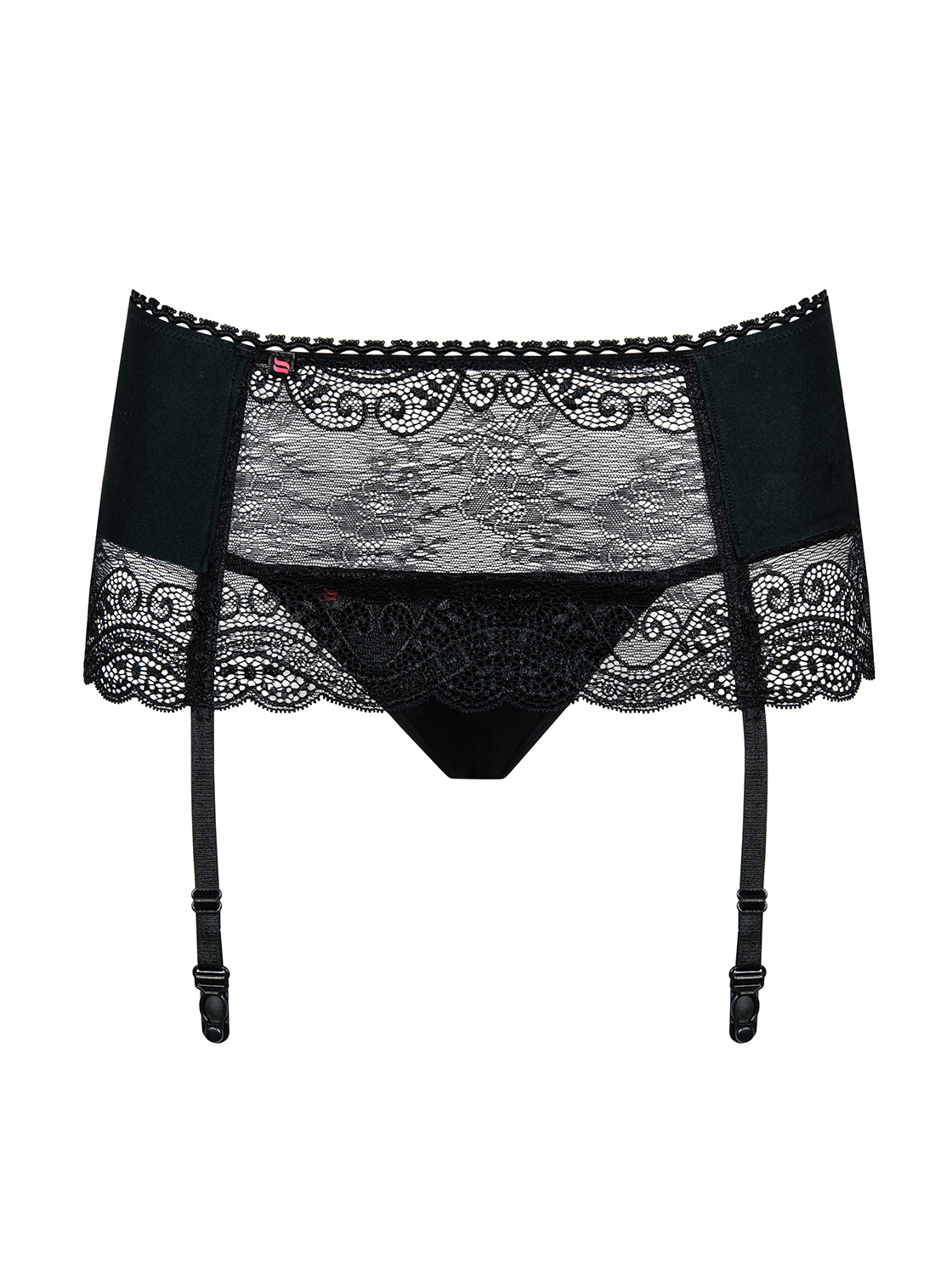 Podvazkový pás Miamor garter belt - Obsessive černá L/XL