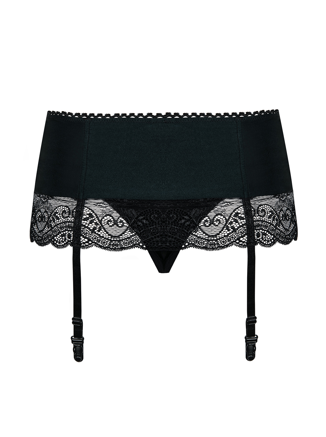 Podvazkový pás Miamor garter belt - Obsessive černá L/XL