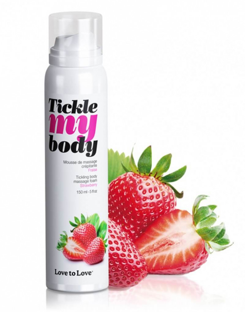 Tickle my body - masážní pěna - jahoda (150 ml)