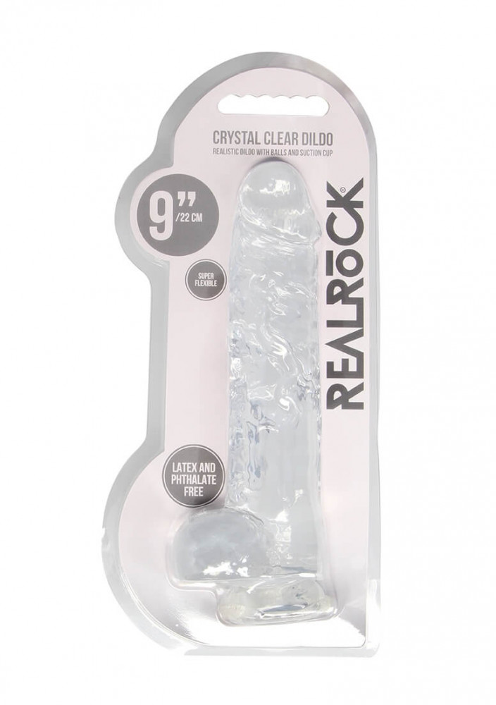 REALROCK - průsvitné realistické dildo - vodočisté (22cm)