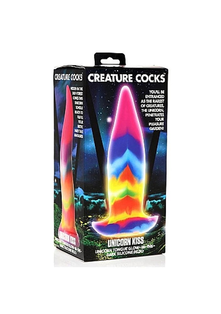 Creature Cocks Glow in the Dark Unicorn Tongue Silicone Dildo