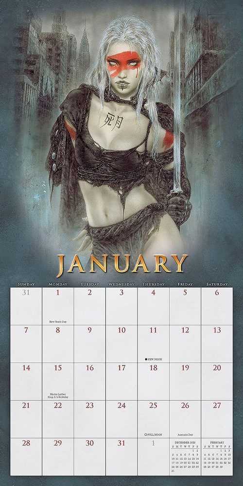 FANTASY ART OF ROYO - OFFICIAL 2024 CALENDAR (sleva - naražený roh)