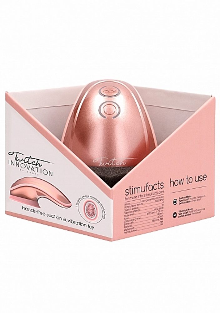 Shots Innovation Twitch Hands-Free Suction & Vibration Toy RoseGold