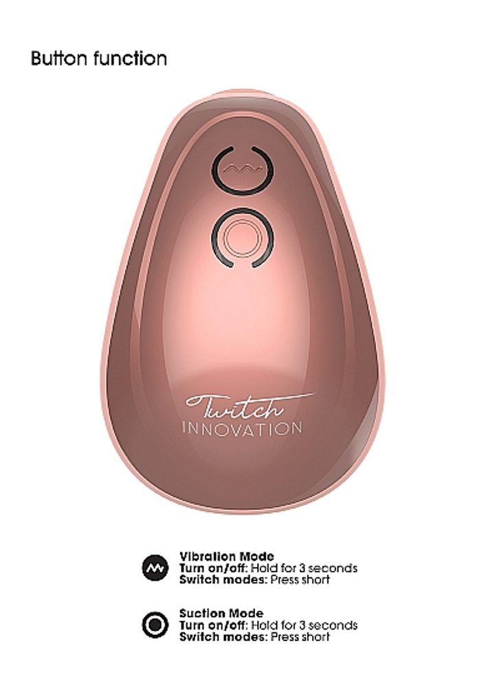 Shots Innovation Twitch Hands-Free Suction & Vibration Toy RoseGold