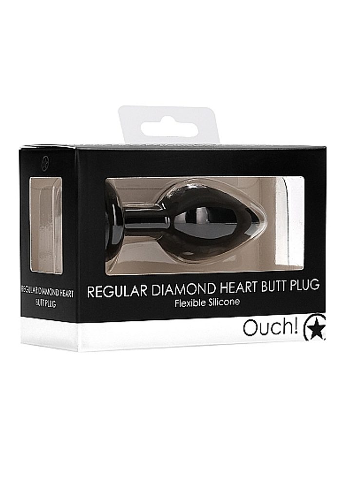 Ouch! Regular Diamond Butt Plug Black