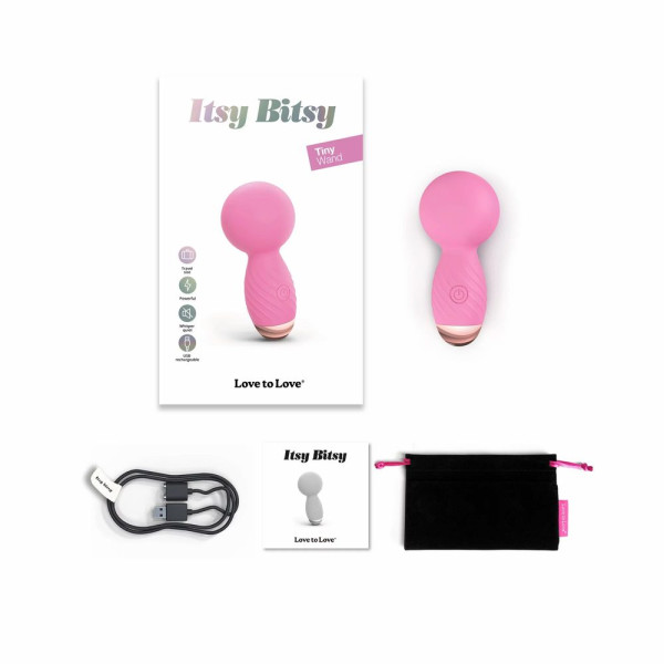 Love to Love Itsy Bitsy Mini Wand Vibrator Pink