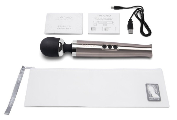 Le Wand Die Cast Rechargeable Vibrating Massager Silver
