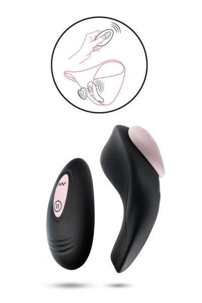 Blush Temptasia Heartbeat Panty Vibe with Remote Black-Pink