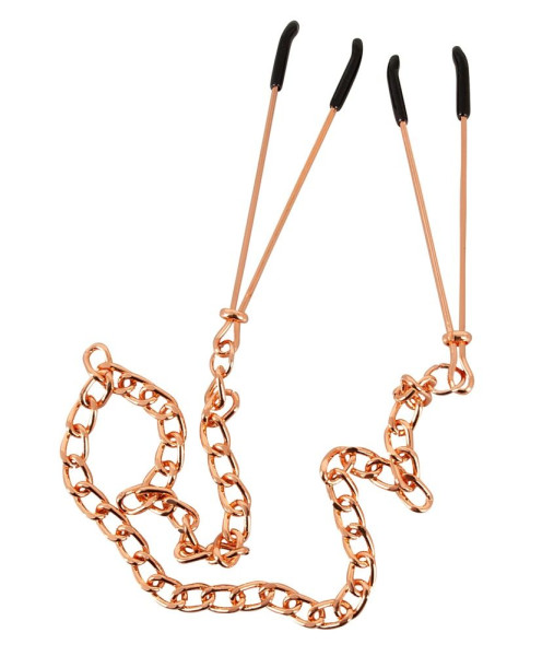 Feel the Magic Shiver Nipple Clamps with Chain