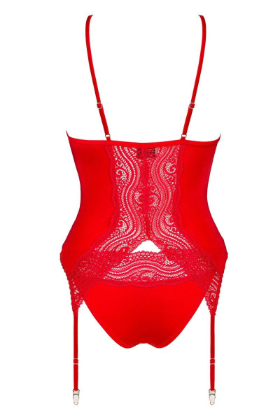 Dámský erotický korzet Diyosa corset red - OBSESSIVE červená XS/S