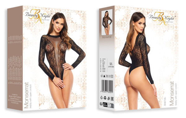 Dámské body Monserrat - BEAUTY NIGHT FASHION černá S/L