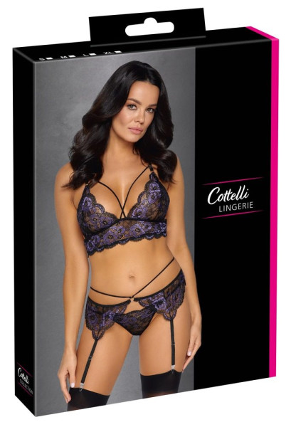 Cottelli Lorae Set s květinovou krajkou - XL