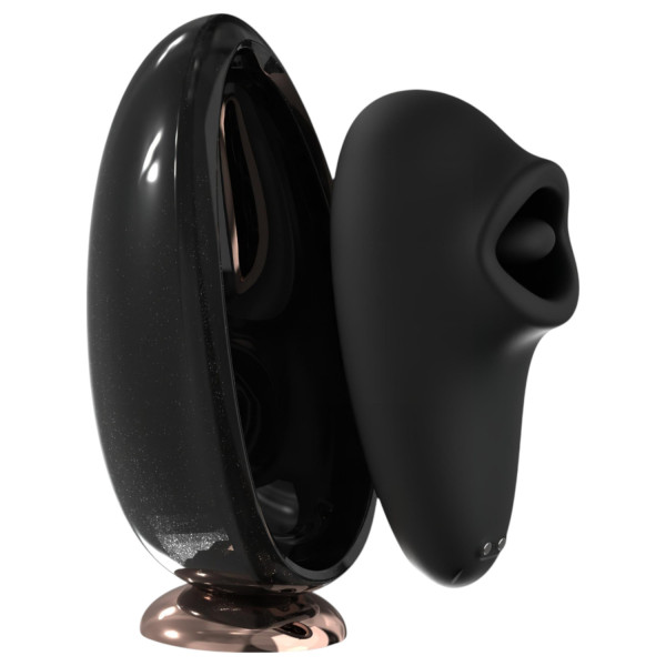 Sex HD Mirror - ohřívaný lízací vibrátor (černý)