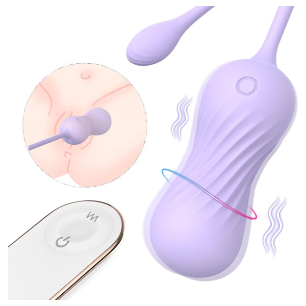 Sex HD Twist Egg - vibrační vajíčko s pulzací (fialové)
