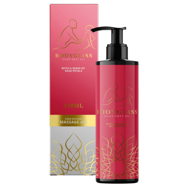 BodyGliss - masážní olej a lubrikant - růže (150ml)