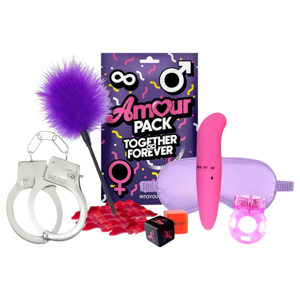 Amour Pack Zakázané Touhy - startovací sada s vibrátorem - 7 kusů