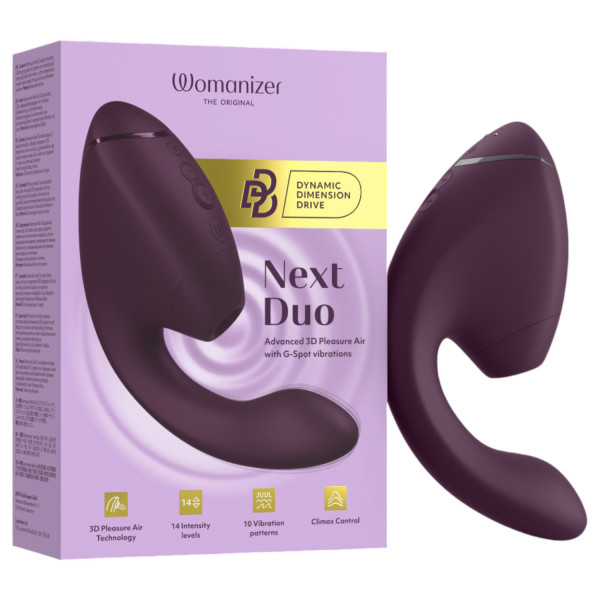 Womanizer Next Duo - 2v1 G-bod vibrátor (fialový)